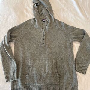 Patagonia Woman’s Gray Hooded Knit Sweater